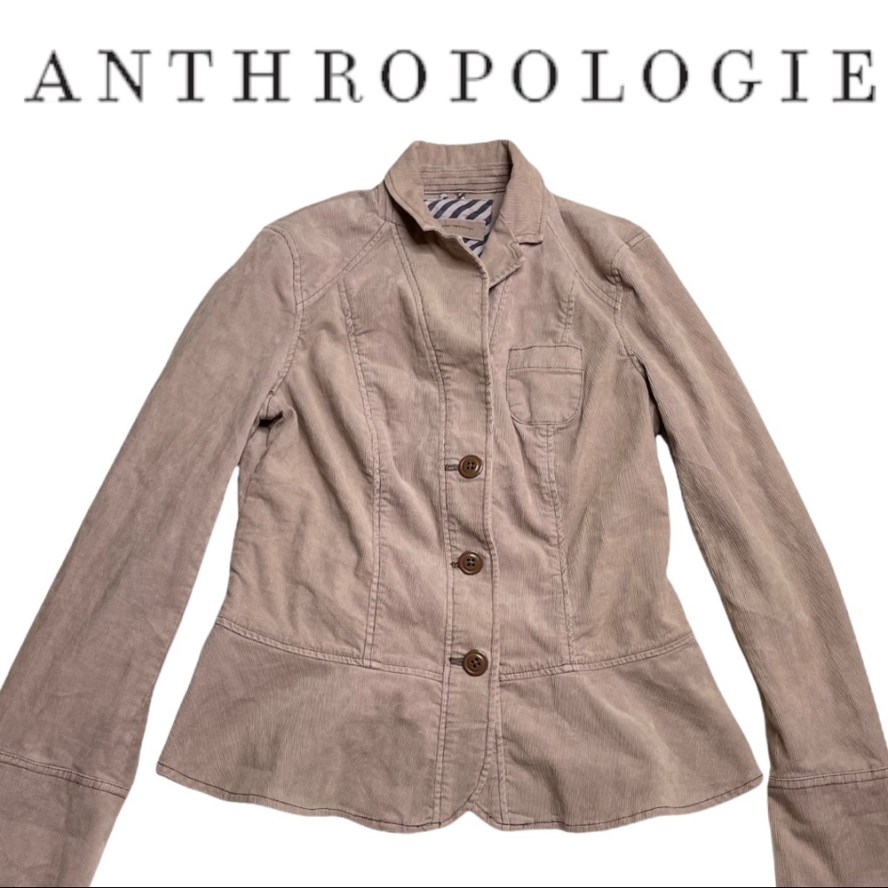 Size 6 Anthro Pilcro Dusty Pink Denim Jacket